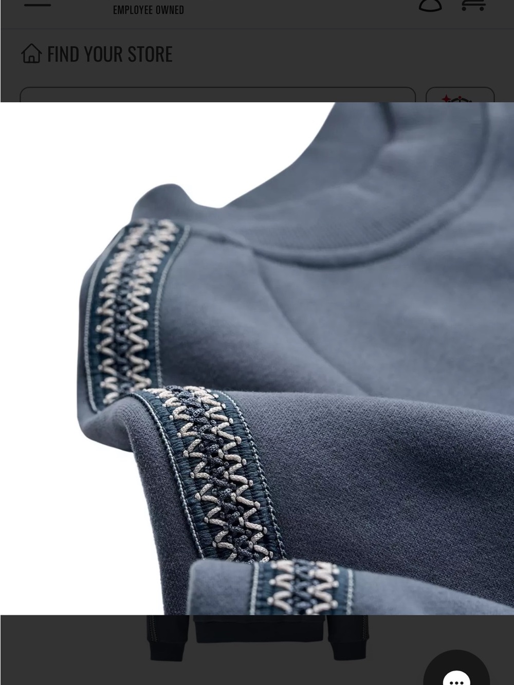 UGG Tasman Crewneck Sweatshirt with Contrast Stitching - Dark wave blue